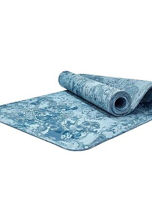Килимок для фітнесу та йоги adidas, протиковзкий,tpe, 176×61×0.5 см, блакитний (adyg-10500rs-nl)