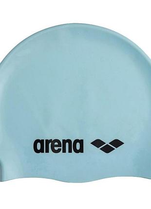 Шапочка для плавания arena classic silicone (91662-102) силиконовая,голубой