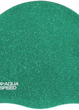 Шапочка для плавания aqua speed reco, силиконовая, зеленая, универсальный размер osfm (237-12)