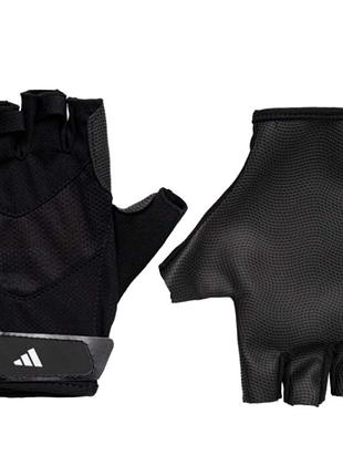 Рукавички для тренувань adidas, m (обхват 20-21.5 см), дихаючі, чорні, для фітнесу та спорту (ii5598-m)