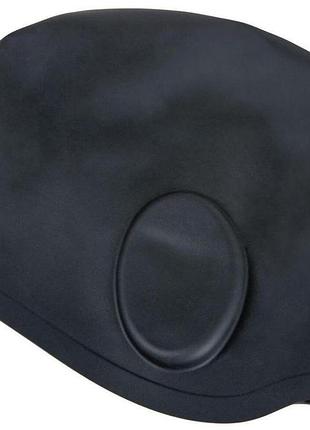 Шапочка для плавання aqua speed ear cap volume, силіконова, чорна, універсальний розмір osfm (284-07)
