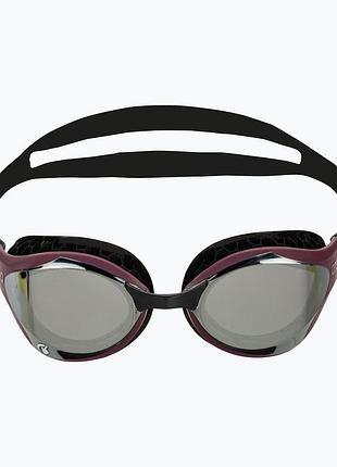 Очки для плавания arena air-bold swipe mirror (006832-104) anti-fog черно-бордовый