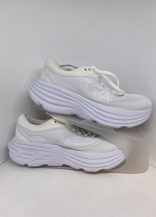 Кроссовки женские hoka bondi 8 white 1127952-wwh оригинал, очень красивом состоянии, сток