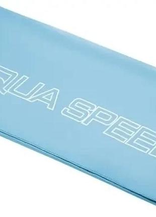 Полотенце из микрофибры aqua speed dry flat 70x140 см быстросохнущее для бассейна и фитнеса голубое (155-02-70x140)