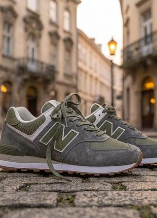Balance 574 серые с зеленым
