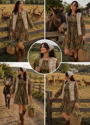 Стильна сукня від  zara / boho vintage льон котон