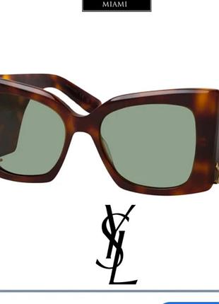 Солнцезащитные очки yves saint laurent sl m119 blaze в цвете черепахового принта
