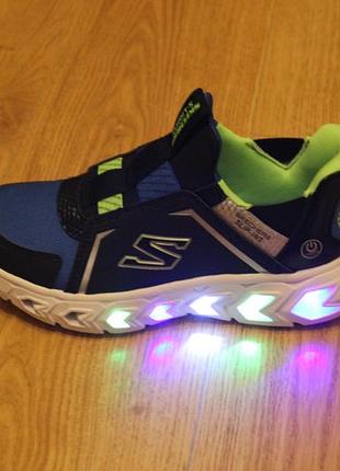 Детские кроссовки skechers s lights hypno flash 31, 32, 33, 34 р светятся