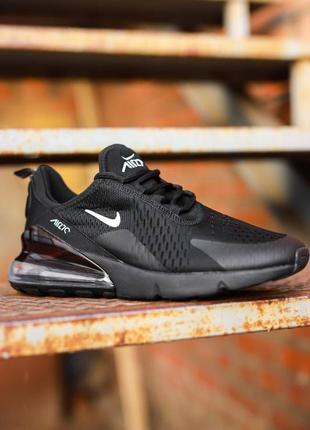 Nike air max 270 black чёрные летние кроссовки найк эир макс 270 nike air max, кросівки найк 270 чорні5 фото
