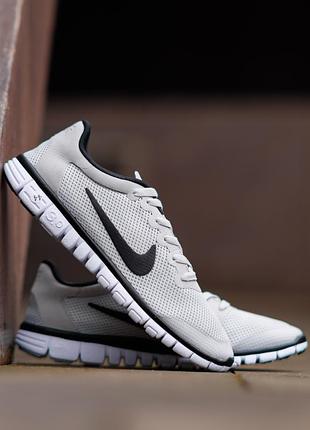 Кроссовки nike free run 3.0 v2 silver white black