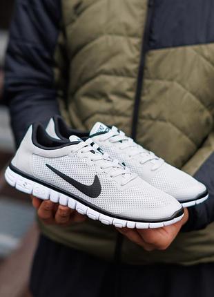 Кроссовки nike free run 3.0 v2 silver white black