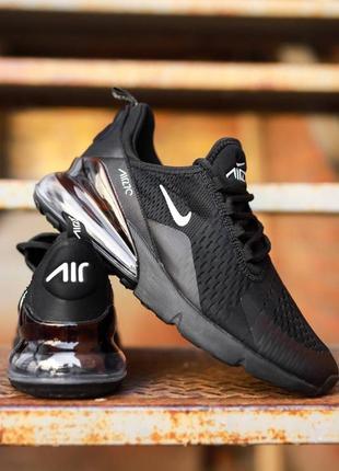 Nike air max 270 black чёрные летние кроссовки найк эир макс 270 nike air max, кросівки найк 270 чорні6 фото