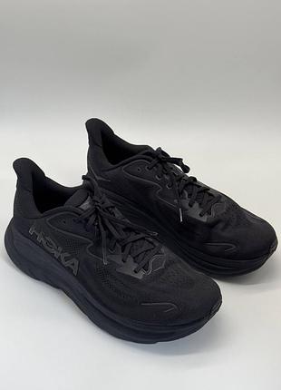 Hoka clifton 10 чорні оригінал 49 1/3 (32 см) чоловічі кросівки