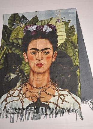 Великий шарф шаль вовна віскоза frida фріда кало - 69 х 180 см