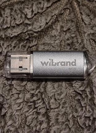 Флешка 8 гб (12мб битых) wibrand 9.68/20.9 серебристая вибренд