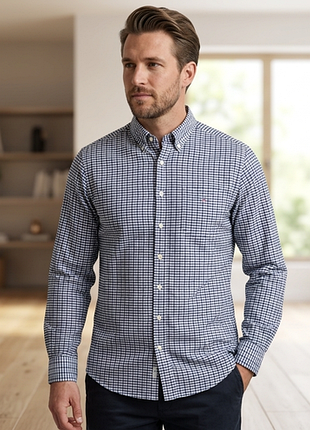 Сорочка\рубашка gant the oxford gingham regular fit shirt