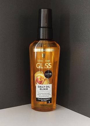 Масло для волос schwarzkopf gliss day oil elixir, 75 мл