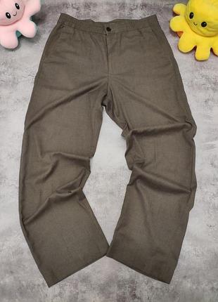 Штани h&m relaxed fit коричневі