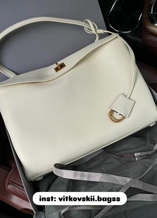Сумка rodeo large white/gold🤍