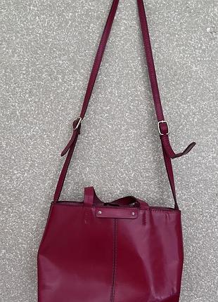 Жіноча сумка zara basic ,бордова 3