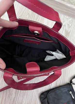 Жіноча сумка zara basic ,бордова 5