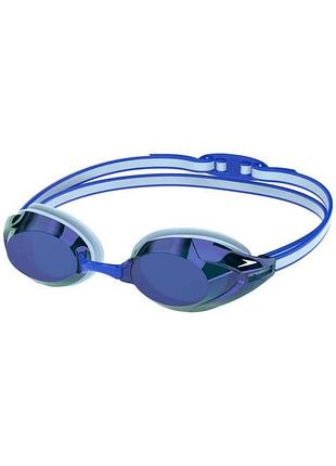 Очки для плавания speedo vanquisher синий герметичный для бассейна и открытой воды