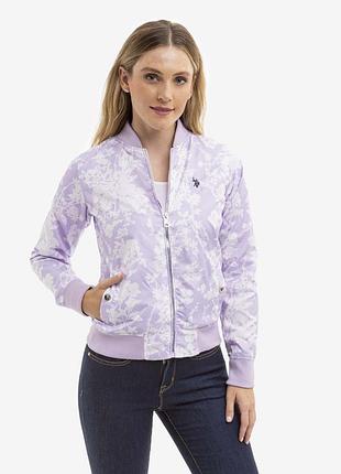 Жіноча куртка-бомбер u.s. polo assn. premium quality printed jacket