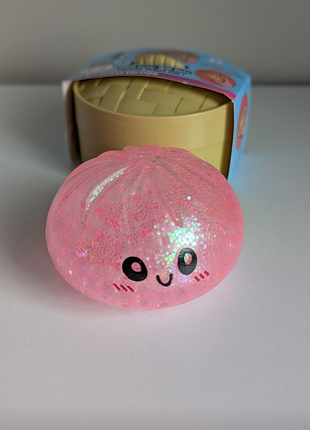 Сквиш пельмень squishy dumpring 8.5 см дампллинг антистресс с орбизами глиттер