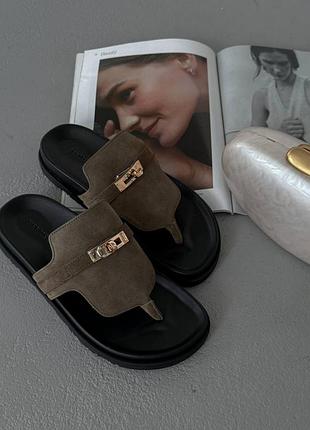 😍 шлепанцы женские empire sandal herme s army green
