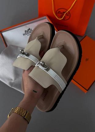 😍 шлепанцы женские empire sandal herme s apricot leather