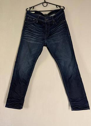 Стильные темно-синие мужские джинсы jack &amp; jones jeans intelligence 31/30