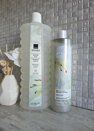 Набор гель для душа 500 мл и пена для ванн 1000 мл лилия avon