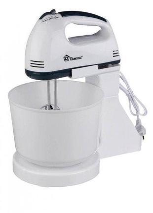 Миксер domotec ms-1366 с чашей 2 в 1: ручной / стационарный ∙ 7 режимов