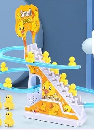 Інтерактивна гра качина гоночна траса small duck дитячі музичні гірки – ескалатор