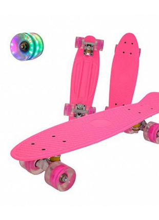 Пенни борд penny board детская скейт доска с светящимися колесами fish skateboards