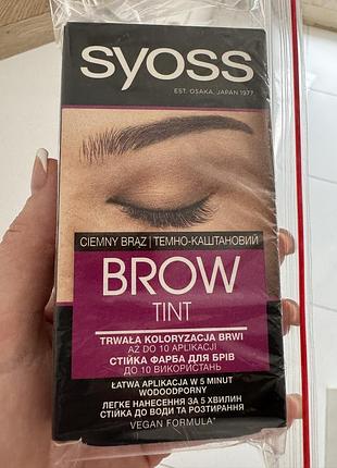 Терміновий продаж! фарба для брів syoss brow tint 4-1 темно-каштановий (строк до 09/2026)
