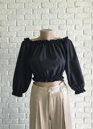 Хлопковый укорочённый топ «guess» оригинал ✅