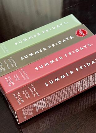 Бальзам для губ від summer fridays  vanilla, vanilla beige, pink sugar, sweet mint