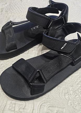 Босоніжки prada sport knit sandals
