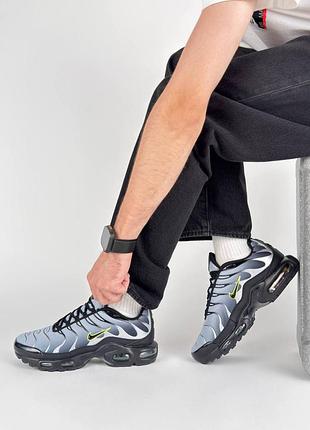 Мужские кроссовки nike air max plus tn black grey silver