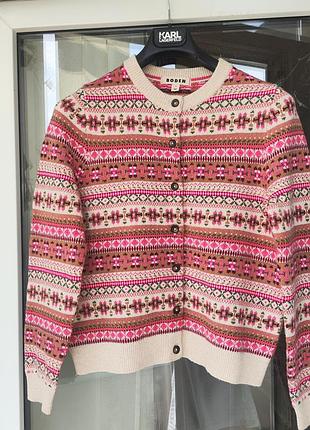 Затишний вовняний кардиган boden edie fair isle в ідеальному стані!🌸