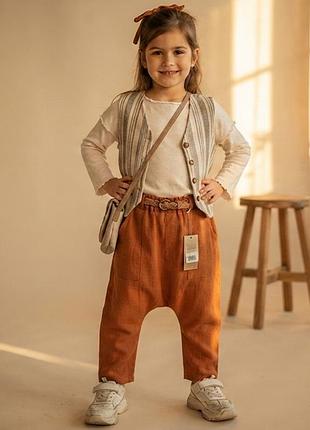 Новые хлопковые спортивные штаны на 4-6 лет