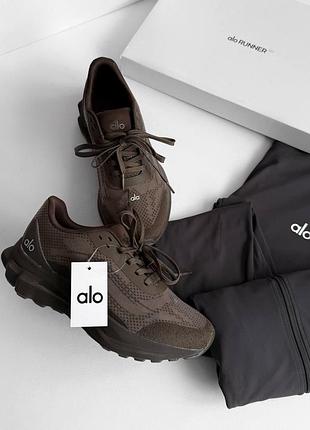 😍 кросівки жіночі alo yoga runner brown