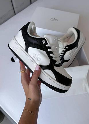 😍 кросівки жіночі alo yoga recovery mode sneaker black/white