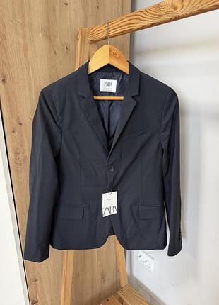 Дитячий піджак zara для хлопця 164 13 14 років синій святковий піджак