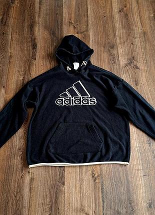 Чоловіча унікальна кофта худі adidas з великим лого оригінал
