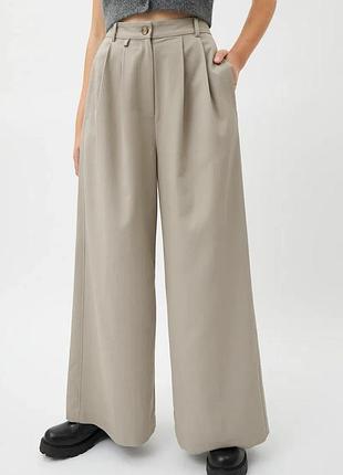 Штани з твілу weekday angela wide trouser