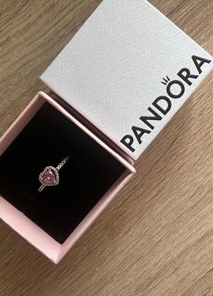 💖 оригінальна каблучка pandora elevated pink heart 💖