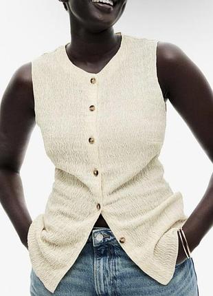 Топ,блуза ,жилет h&m с фактурного трикотажу