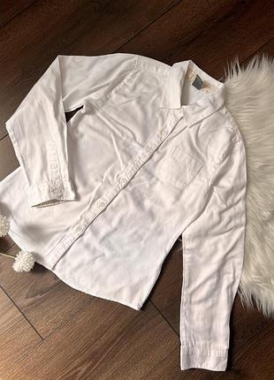 Біла сорочка рубашка для дівчинки 7 років 8 років 128 см зара zara в школу